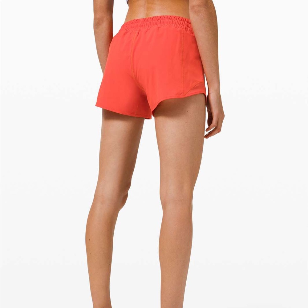 Lululemon hotty hot shorts 2.5 in LR in carnation red